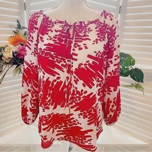 Alice + Olivia silk rand White Women's sheer blouse